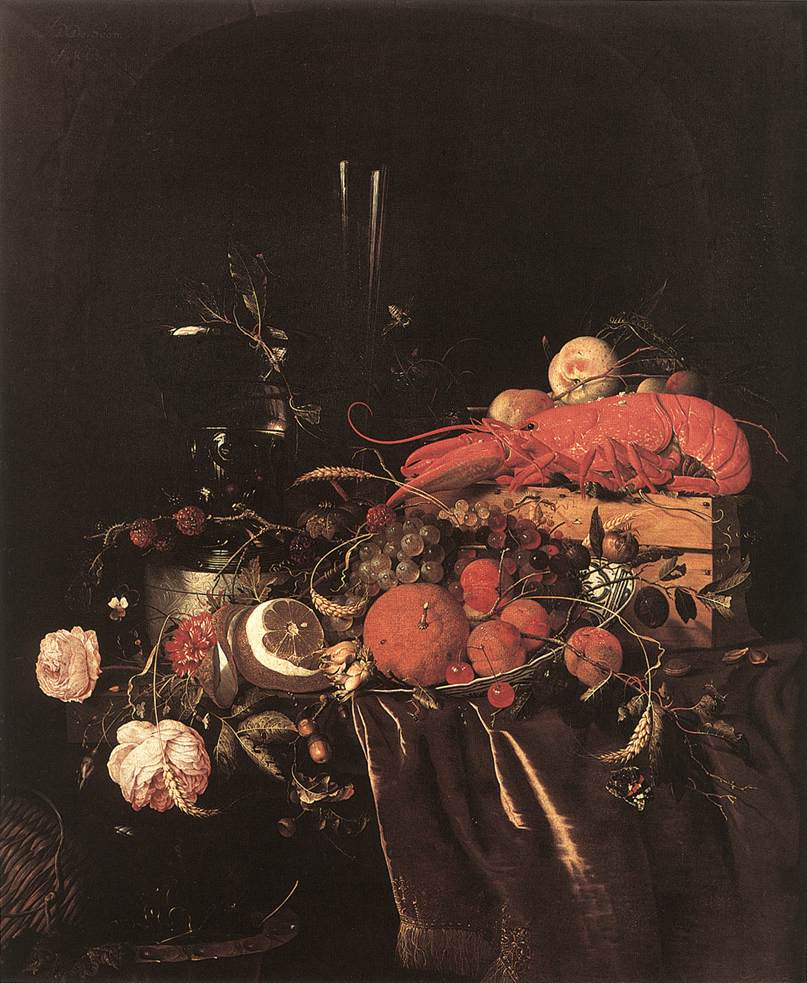 Jan Davidsz. de Heem Still-Life with Fruit Flowers, Glasses